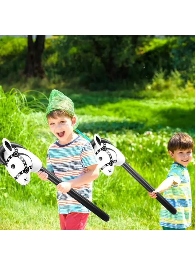 Pink Inflatable Stick Horse Balloon 37 5 Inch Western Cowboy Cowgirl Party Decor - Image 2