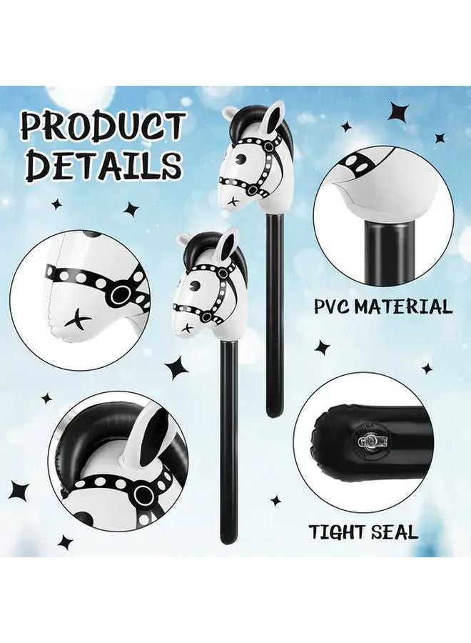 Pink Inflatable Stick Horse Balloon 37 5 Inch Western Cowboy Cowgirl Party Decor - Image 5