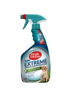 Simple Solution Extreme Pet Stain And Odor Remover | Enzymatic Cleaner With 3X ProBacteria Cleaning Power | Spring Breeze, 32 Ounces  - Image 1