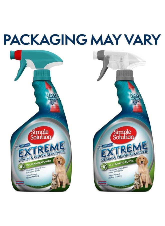 Simple Solution Extreme Pet Stain And Odor Remover | Enzymatic Cleaner With 3X ProBacteria Cleaning Power | Spring Breeze, 32 Ounces  - Image 2