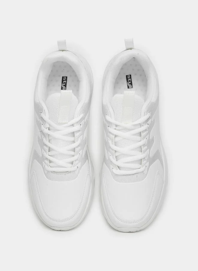 ستايلي Casual Lace-Up Sneakers