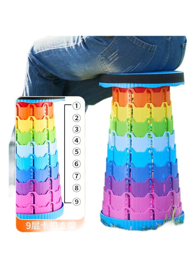 Suncojia Shangkaojia Outdoor Folding Stool, Portable Stool, Adjustable Height Chair, Fishing Stool, Queuing Stool, Camping Travel Folding Stool - Image 1