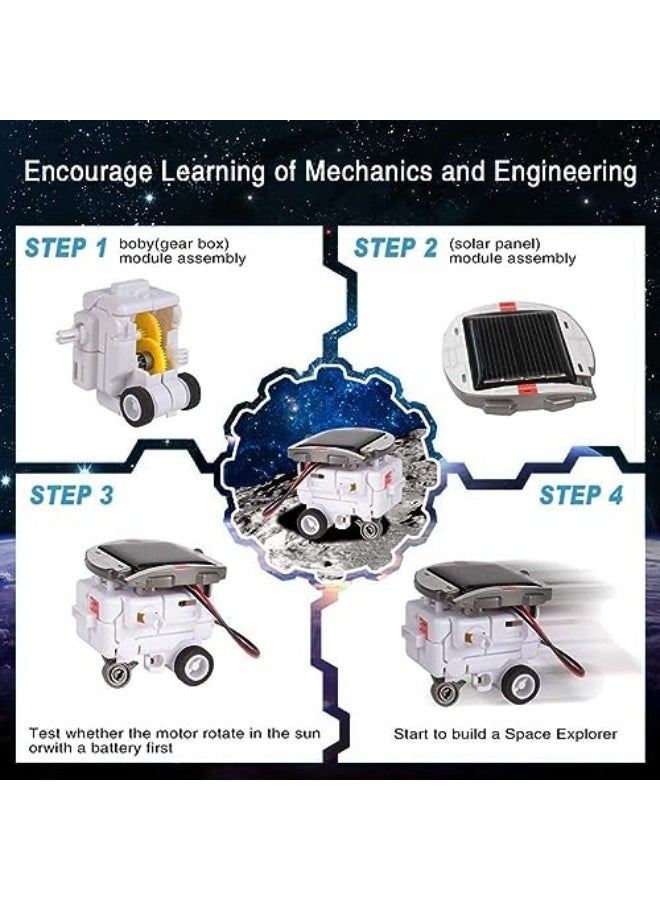 6 in 1 Robot Game Sets by Ella Joy, Solar and Battery Powered Learning Science Building Games, Educational Science Game Sets, DIY Space Robot Games for Boys and Girls 8-16 Years - Image 3