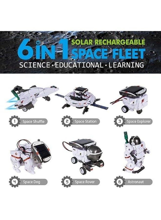 6 in 1 Robot Game Sets by Ella Joy, Solar and Battery Powered Learning Science Building Games, Educational Science Game Sets, DIY Space Robot Games for Boys and Girls 8-16 Years - Image 2