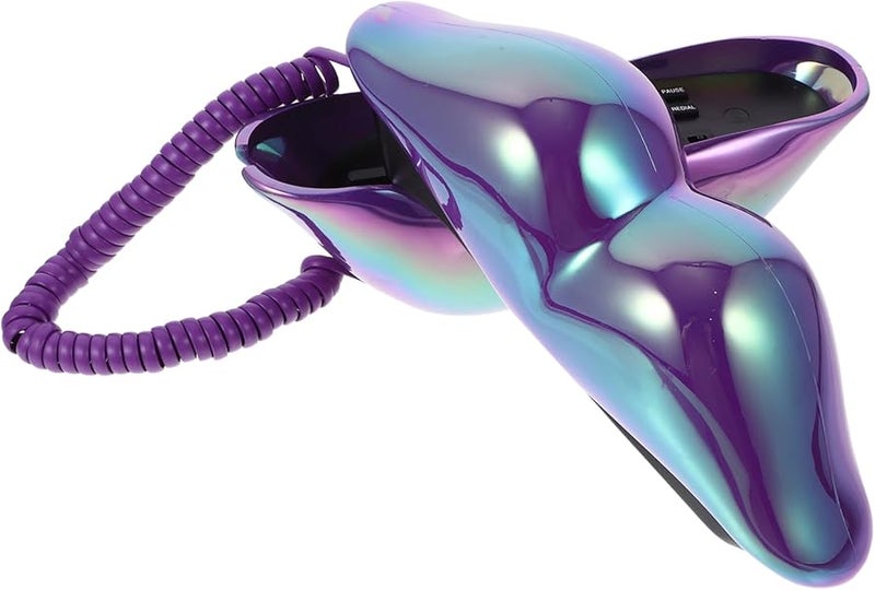 هاتف أرضي كلاسيكي مبتكر بإطار شفاه لتزيين مكتب المنزل أو المكتب - Image 1