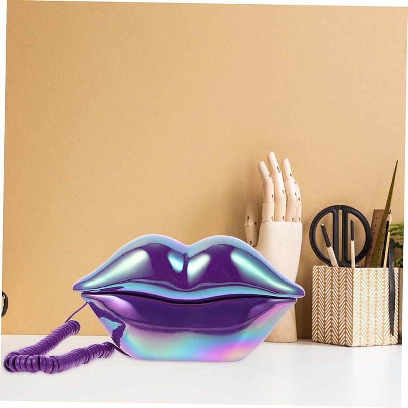 هاتف أرضي كلاسيكي مبتكر بإطار شفاه لتزيين مكتب المنزل أو المكتب - Image 4