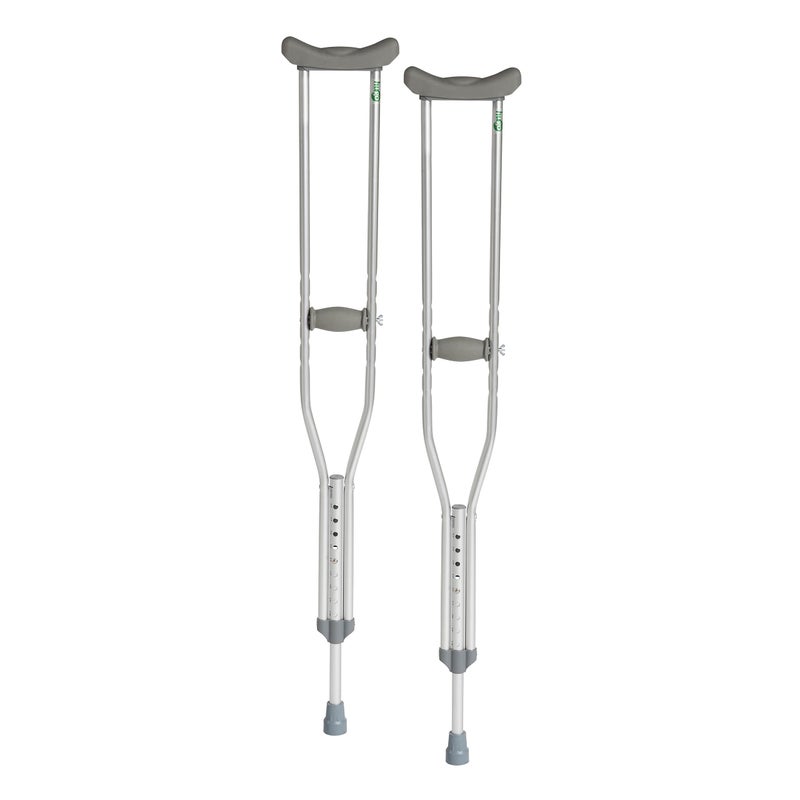 Hugo Mobility Adjustable Adult Crutches For Walking, Walking Crutches, Comfortable Lightweight Crutches with Underarm Pad and Hand Grip, For Users 52 to 60 Inches - Image 1
