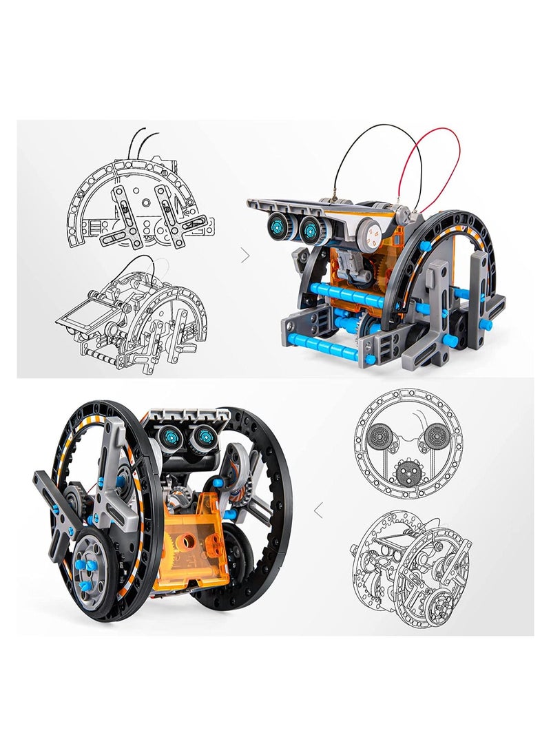 13-in-1 DIY Solar-Powered Building Robot Kit for Ages 7 and Above - Science Experiment