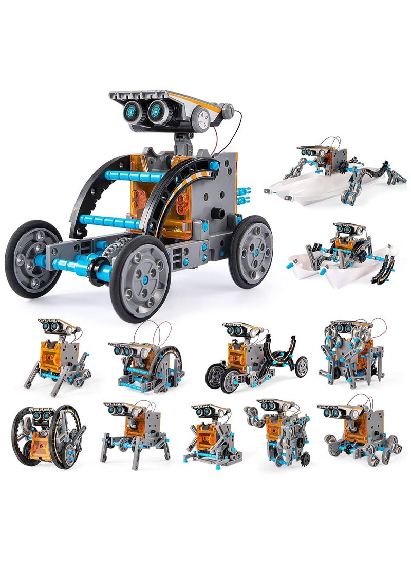 13-in-1 DIY Solar-Powered Building Robot Kit for Ages 7 and Above - Science Experiment