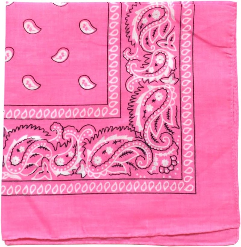 ComboCube 12 Pack(one Dozen) Multi-Purpose Cotton Paisley Cowboy Bandanas Headband for Men and Women - Image 1