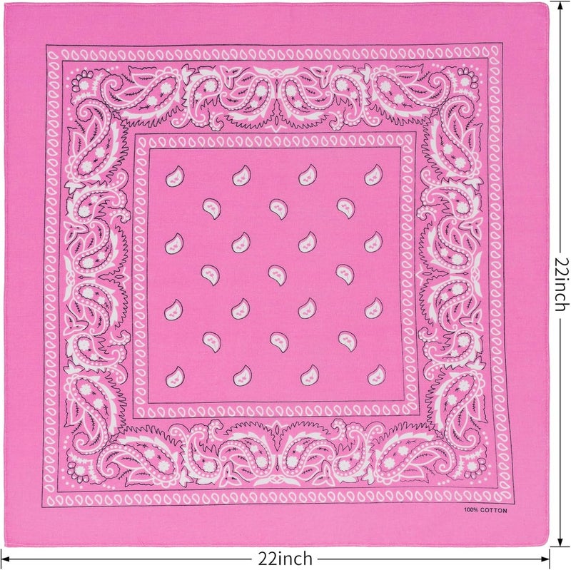 ComboCube 12 Pack(one Dozen) Multi-Purpose Cotton Paisley Cowboy Bandanas Headband for Men and Women - Image 2