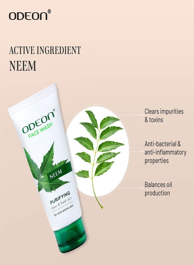 ODEON Neem Face Wash 100ml I For Acne Prone Skin - Image 4