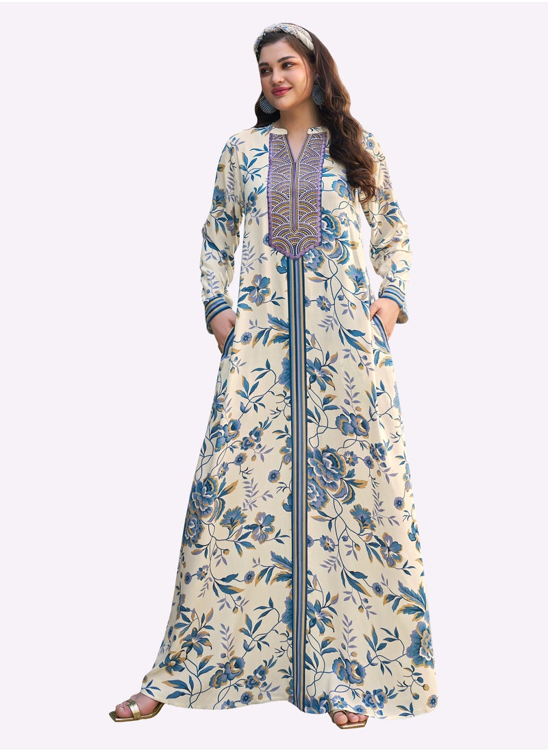 Sara Arabia Sara Arabia Floral Bloom Jalabiya  - Image 1