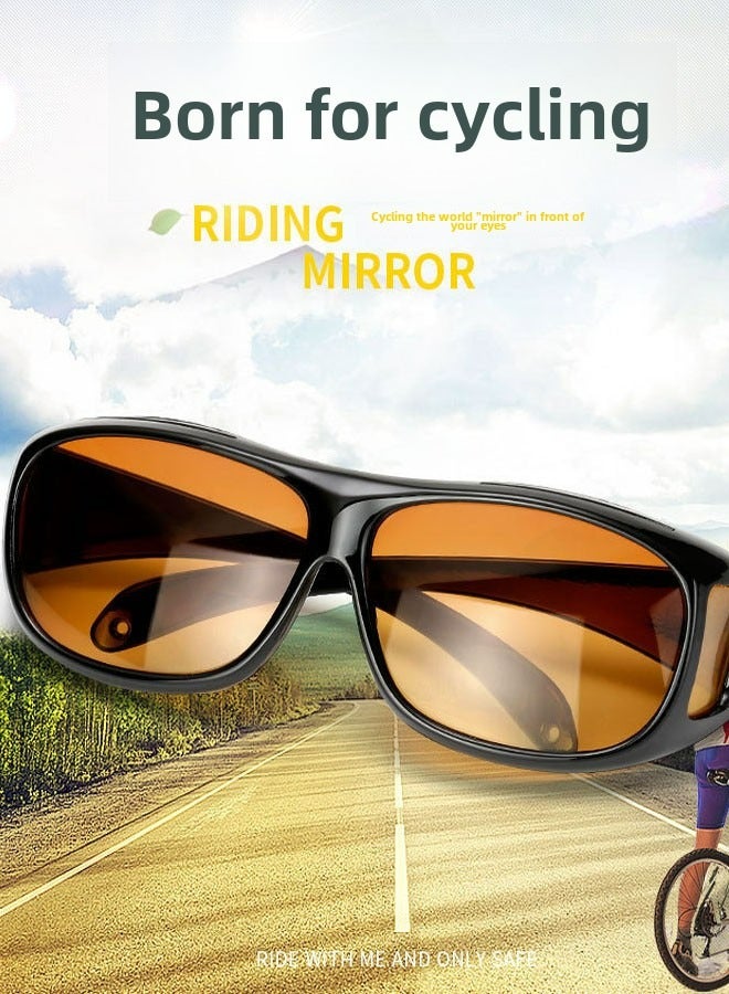 Men's sports sunglasses anti-wind and sand multi-function night vision goggles driver night driving goggles - Image 2