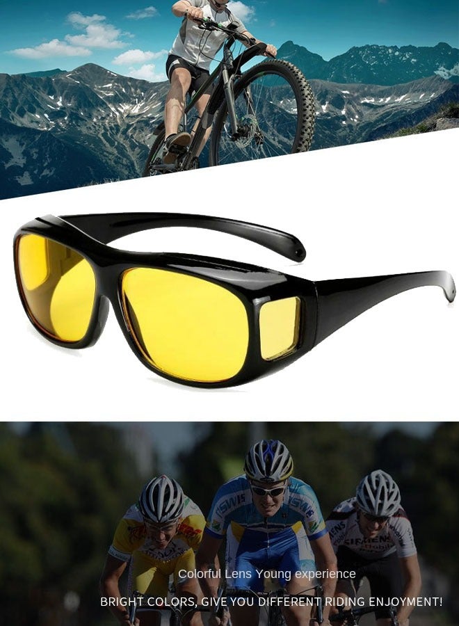 Men's sports sunglasses anti-wind and sand multi-function night vision goggles driver night driving goggles - Image 1