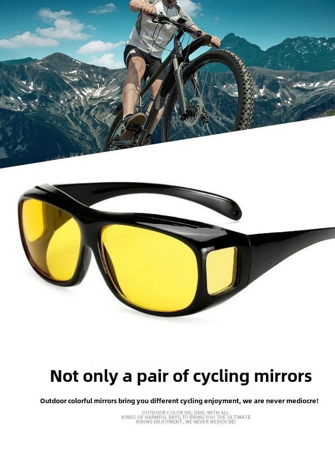 Men's sports sunglasses anti-wind and sand multi-function night vision goggles driver night driving goggles - Image 3