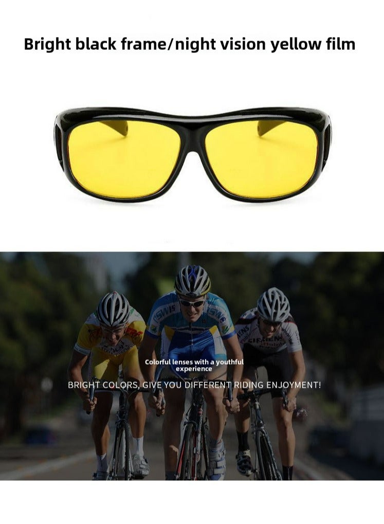 Men's sports sunglasses anti-wind and sand multi-function night vision goggles driver night driving goggles - Image 4