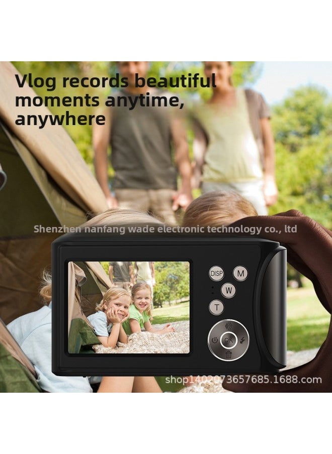 Generic - HD Digital Camera Ccd Student Party Retro Home Old-fashioned Camera Campus Card Machine Video Camera-Color:Q18 Pink-hd Large Screen Camera + 64g Memory Card + Card Reader + Tpc Adapter - Image 1