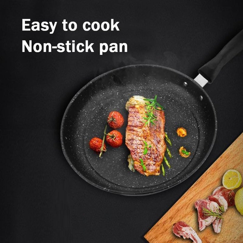Flat-bottomed Wok, Thickened Non-stick Household Kitchen Pan, Ideal For Frying Eggs. Dishwasher Safe, Suitable For Gas Stoves And Ceramic Cooktops(30CM) - Image 4