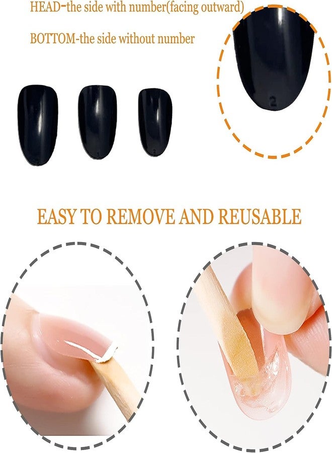 NAILWIND 24 Natural French Short False Nails Acrylic Full Cover Nails,Natural Fake Nails Delicate & Comfortable for Women and Girls (N43, 24 Count -Pack of 1) - Image 5