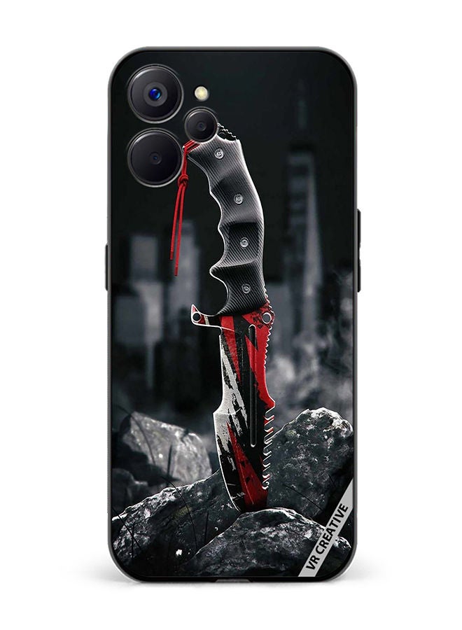 VR CREATIVE Protective Case Cover For Realme 10 5G Huntsman Knife Design Multicolour - Image 1