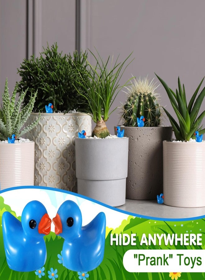 MiniInflat 150 Pcs Mini Resin Ducks Miniature Ducks Tiny Duckies Figures for Home Prank Game Micro Landscape Aquarium Dollhouse Ornament Mini Duckies DIY Terrarium and Handmade School(Dark Blue) - Image 5