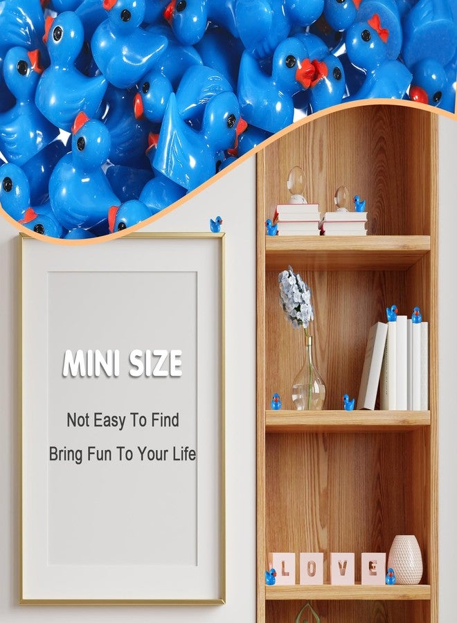 MiniInflat 150 Pcs Mini Resin Ducks Miniature Ducks Tiny Duckies Figures for Home Prank Game Micro Landscape Aquarium Dollhouse Ornament Mini Duckies DIY Terrarium and Handmade School(Dark Blue) - Image 4