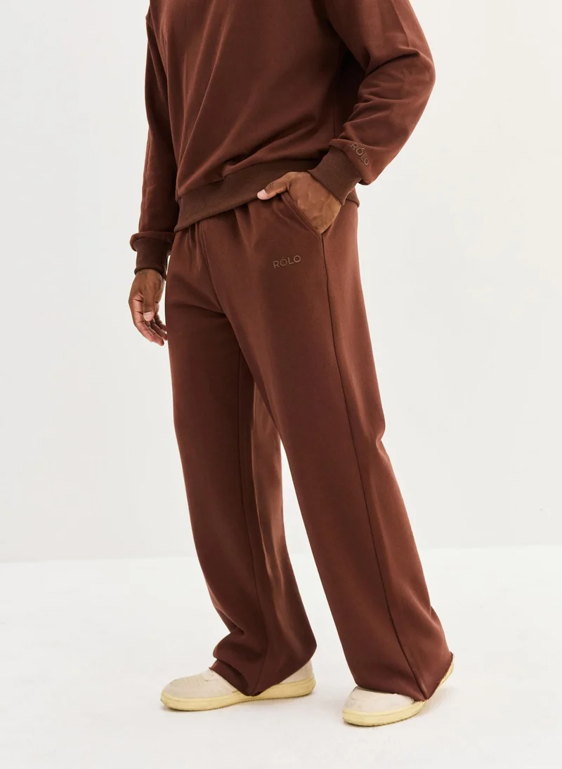 رولو Unisex Wide Leg Pants - Brown