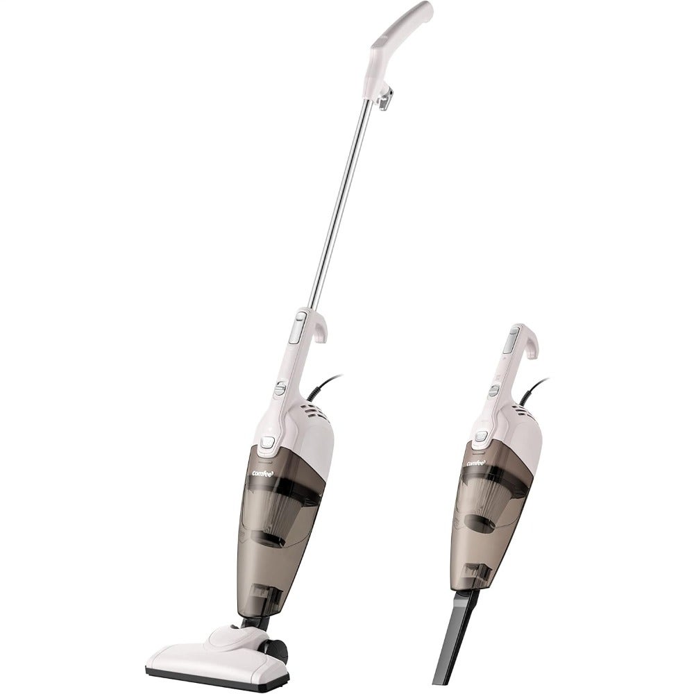 Vacuum Cleaner for Car Home Kitchen, White ABS Plastic, White, 2-in-1 Handheld Stick Design with 5M Cord, 600W Power, 16000Pa Suction, 0.5L Capacity Central Filtration