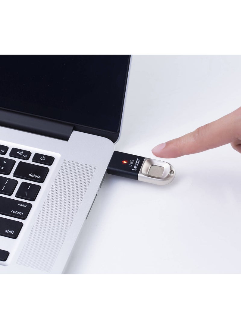 ليكسار Lexar Jumpdrive Fingerprint F35 USB 3.0 64 - ضمان لمدة 10 سنوات - موزع رسمي - Image 3