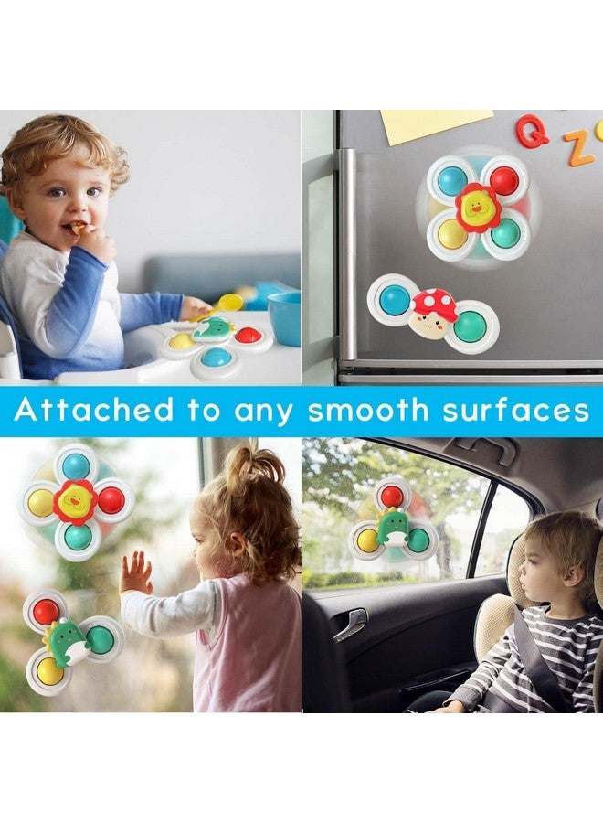 سوبر توي 3 قطع من لعبة فيدجيت سبينر للاستحمام للأطفال الصغار، خشخيشة دوارة مع كوب شفط، ألعاب استحمام للأطفال بعمر 1 و2 و3 سنوات، هدية عيد ميلاد، متنوعة - Image 5