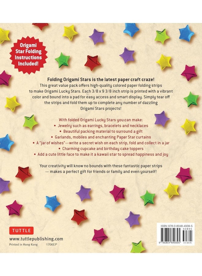 أوراق نجوم الأورغامي 1,000 شريط ورق بألوان متنوعة: 10 ألوان - 1000 ورقة - تعليمات سهلة لنجوم الحظ الأورغامي - Image 2