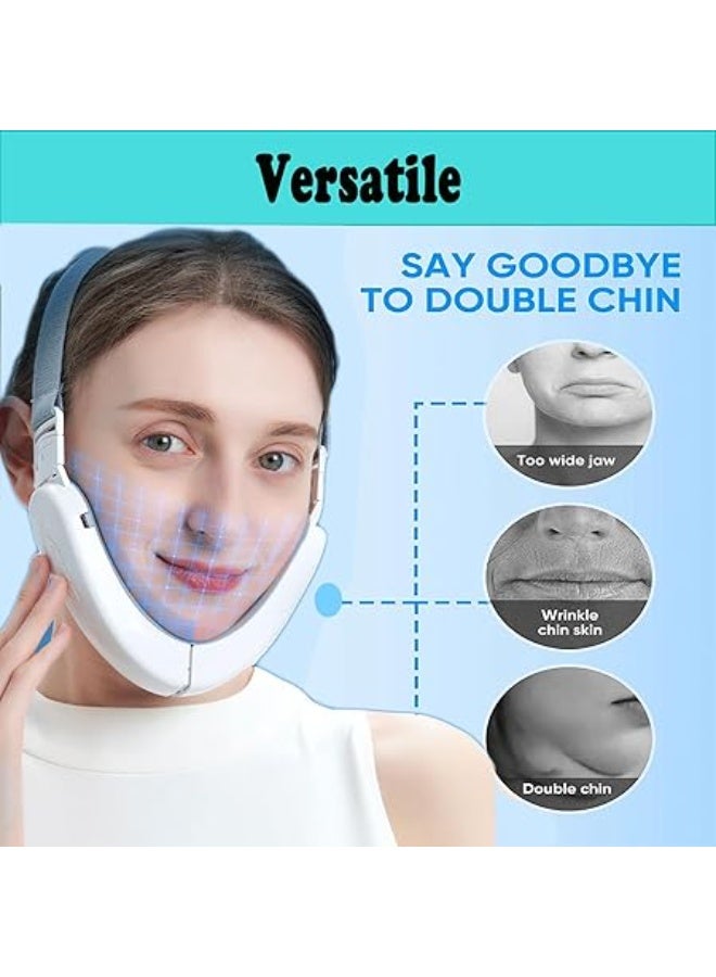 Electric V‑Face Massager for Facial Lifting & Shaping – EMS Anti‑Wrinkle, Skin Tightening & Jawline Contouring Device – Pink - Image 2