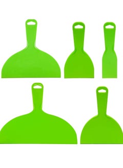 Oasisgalore Green Flexible Reusable Plastic Putty Knife Set for Decals, Wallpaper, Baking, Auto & Wall Repair, Painting  - Image 1