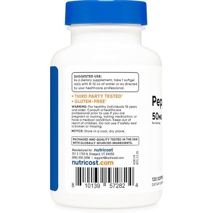 Nutricost Peppermint Oil Softgels (120 SFG) (50 MG) - Gluten Free, Third Party Tested and GMO Free - Image 4