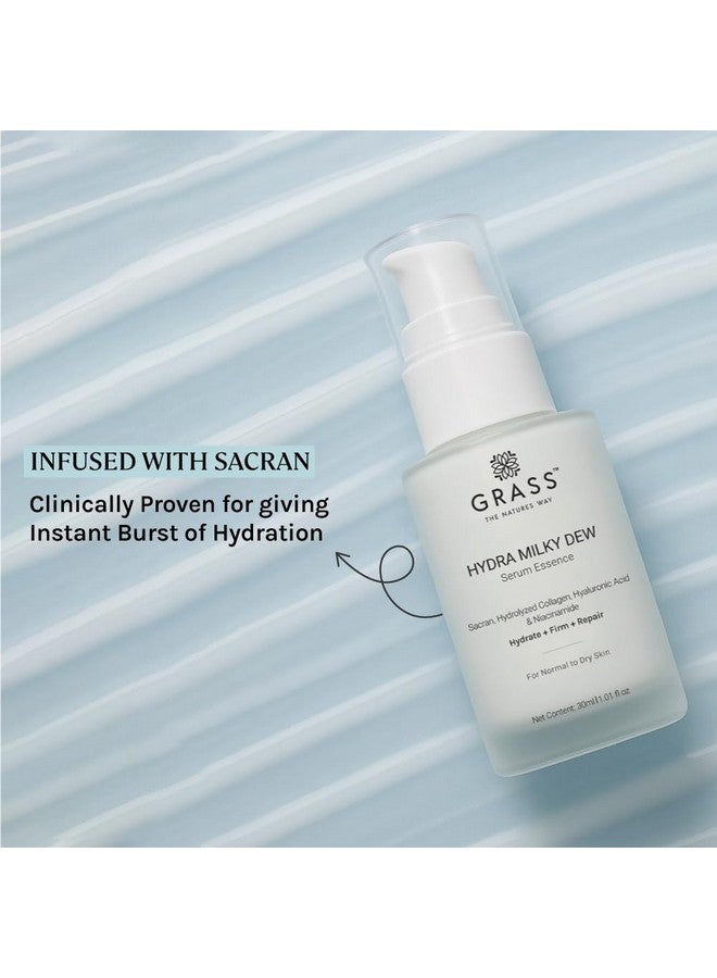 GRASS Hydra Milky Dew Face Serum Essence for Normal to Dry Skin | Hyaluronic Acid & Niacinamide | Deep Hydrating for Long-lasting moisture | Barrier Repairs & Reduces Dullness | For Men & Women | 30ml - Image 5
