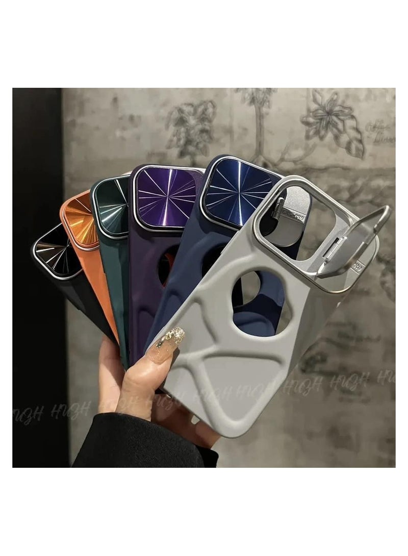 جراب لهاتف 14 برو ماكس متوافق مع ماج سيف باب معدن لون اسود عالى الجودة - Image 3