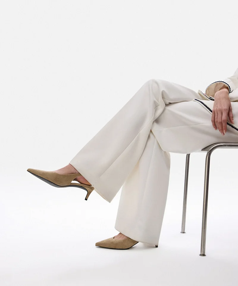 ابيكول Suede-Effect Slingback Heels