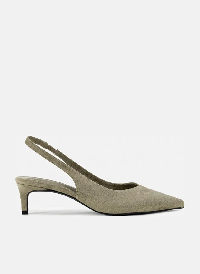 ابيكول Suede-Effect Slingback Heels