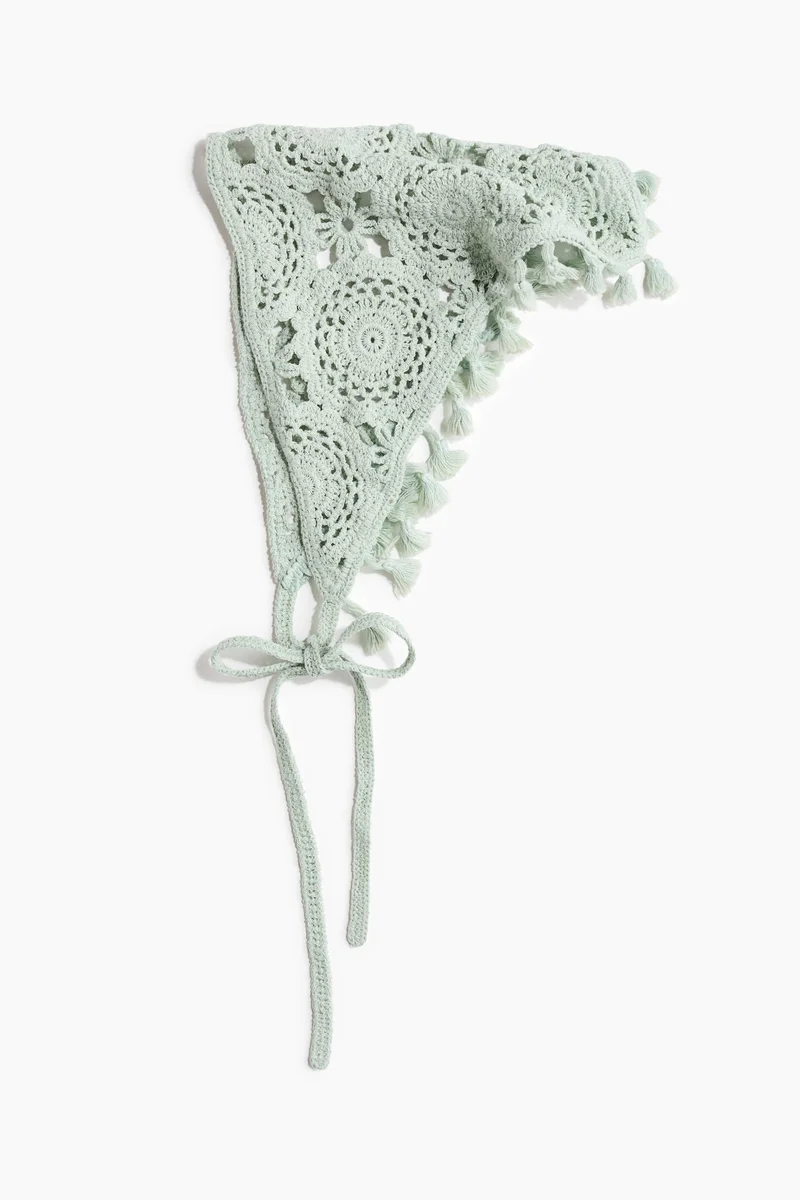 H&M Crochet-look cotton head scarf