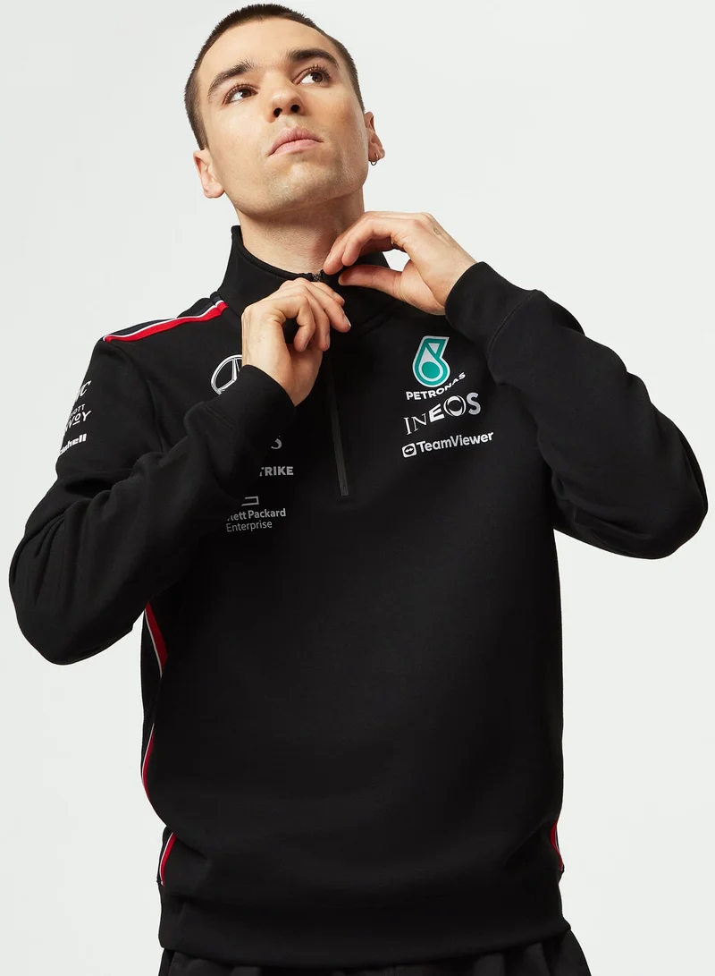 AMG Petronas Formula 1 Team  AMG Petronas Formula 1 Team 1/4 Zip Sweatshirt for Adult Unisex, Black  | Best Price UAE