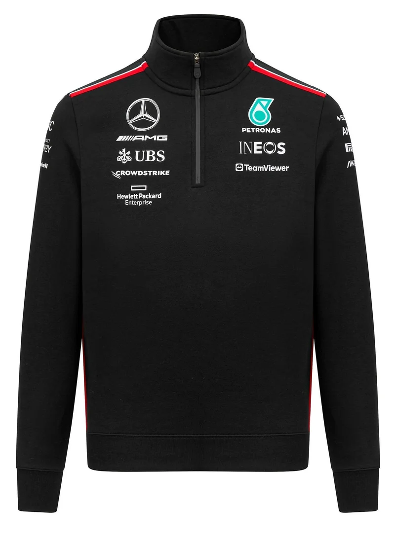 AMG Petronas Formula 1 Team  AMG Petronas Formula 1 Team 1/4 Zip Sweatshirt for Adult Unisex, Black  | Best Price UAE