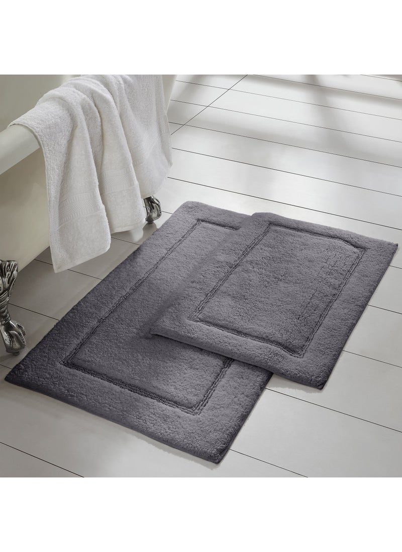 Modern Threads Modern Threads 2Pack Solid Loop with NonSlip Backing Bath Mat Set 17inch by 24inch21inch by 34inch Eucalyptus 