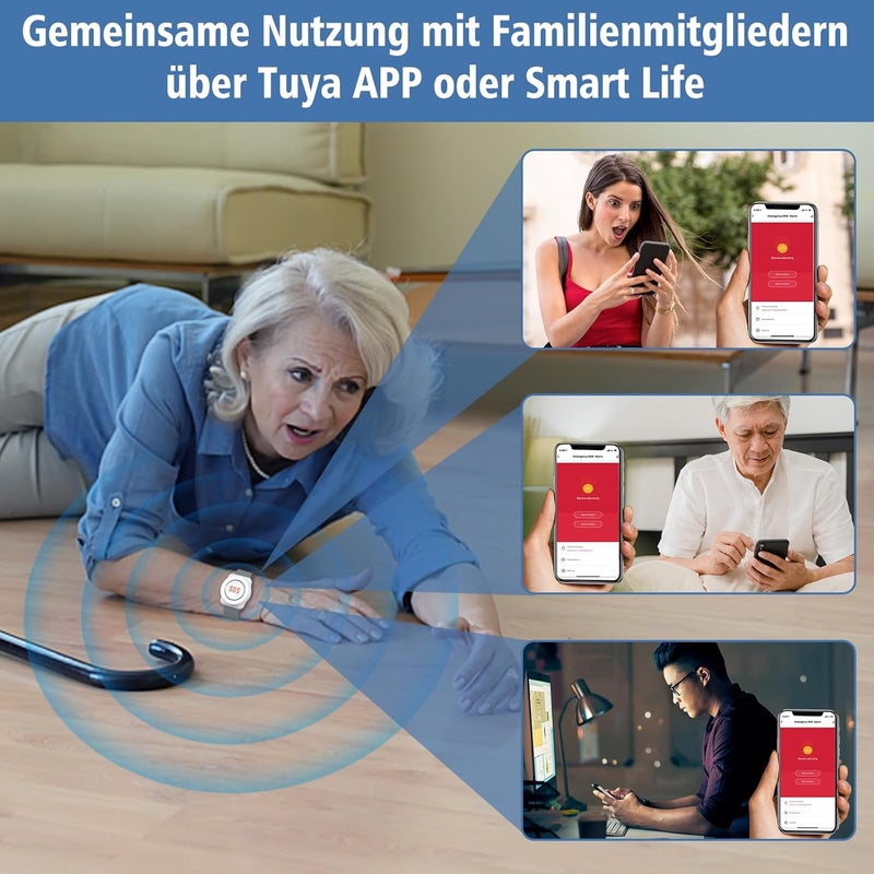 ChunHee Alarm Device for Elderly People System Suitable for the Disabled and People with Mobility Difficulties Alarm Bracelet (Plug-in Model (with Watch 2-1)) - Image 5