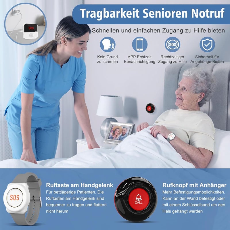 ChunHee Alarm Device for Elderly People System Suitable for the Disabled and People with Mobility Difficulties Alarm Bracelet (Plug-in Model (with Watch 2-1)) - Image 4