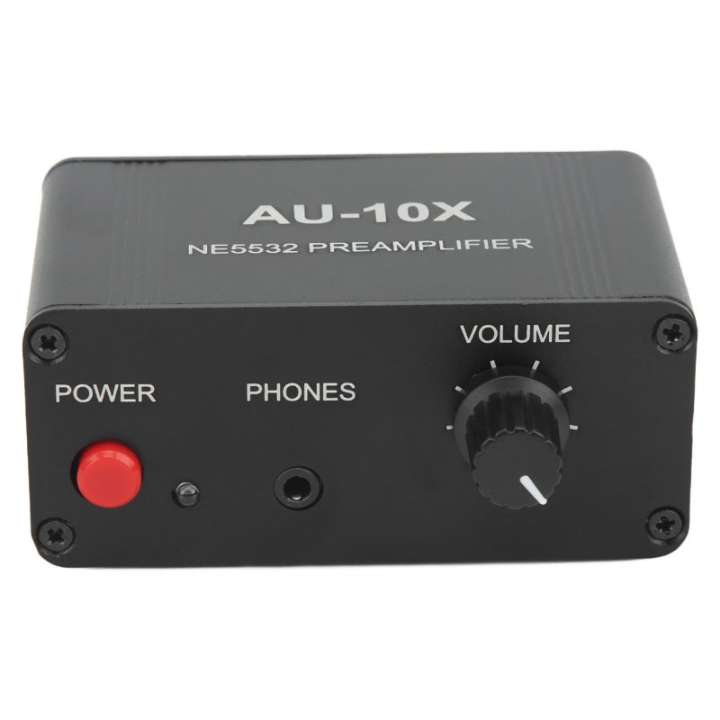 Stereo Preamp 87 X 50 X 37mm 10X 20dB High Gain - Low Noise Dual Op Amp NE5532 Audio Preamplifier for Home Audio System Turntable Guitar Headphones Speakers - Image 1