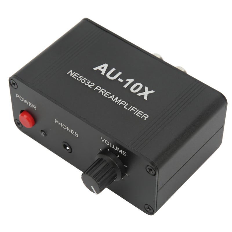 Stereo Preamp 87 X 50 X 37mm 10X 20dB High Gain - Low Noise Dual Op Amp NE5532 Audio Preamplifier for Home Audio System Turntable Guitar Headphones Speakers - Image 2