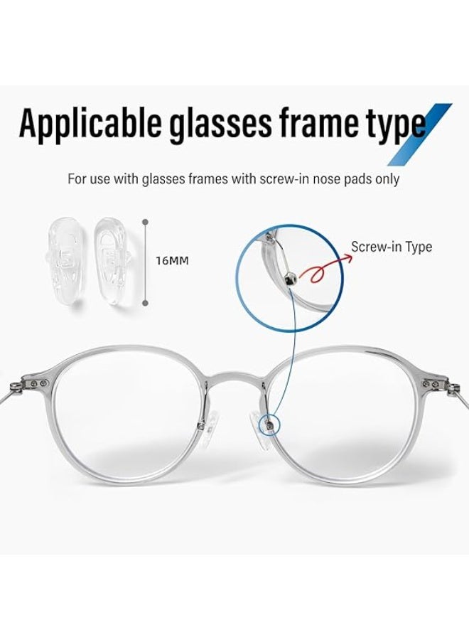 My souq store :Screw-in Type Silicone Eyeglasses Nose Pads Replacement Kit - Anti-Slip Comfort Eyewear Repair Parts 50 pcs - Image 5