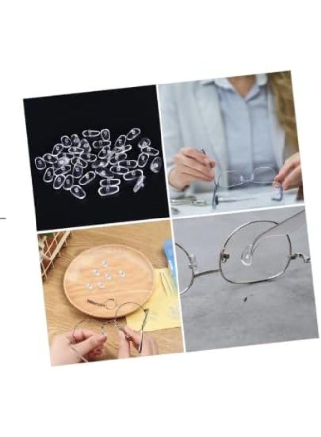 My souq store :Screw-in Type Silicone Eyeglasses Nose Pads Replacement Kit - Anti-Slip Comfort Eyewear Repair Parts 50 pcs - Image 1