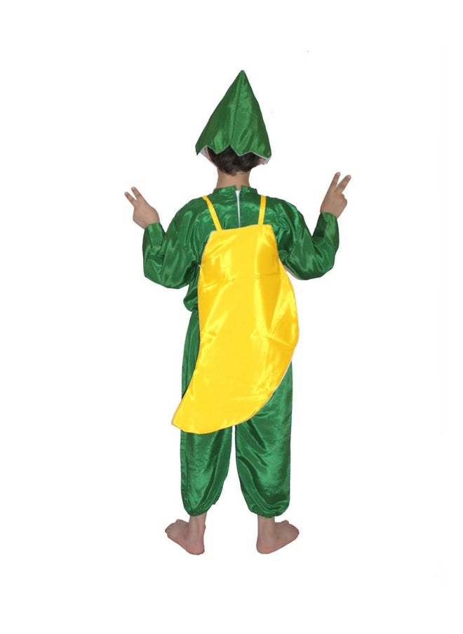 Kaku Fancy Dresses Kaku Fancy Dresses Boy's and Girl's Polyester Cutout Banana Fruits Costume with Cap for Annual Function/Competition/Stage Shows (Yellow/Green)  - Image 5